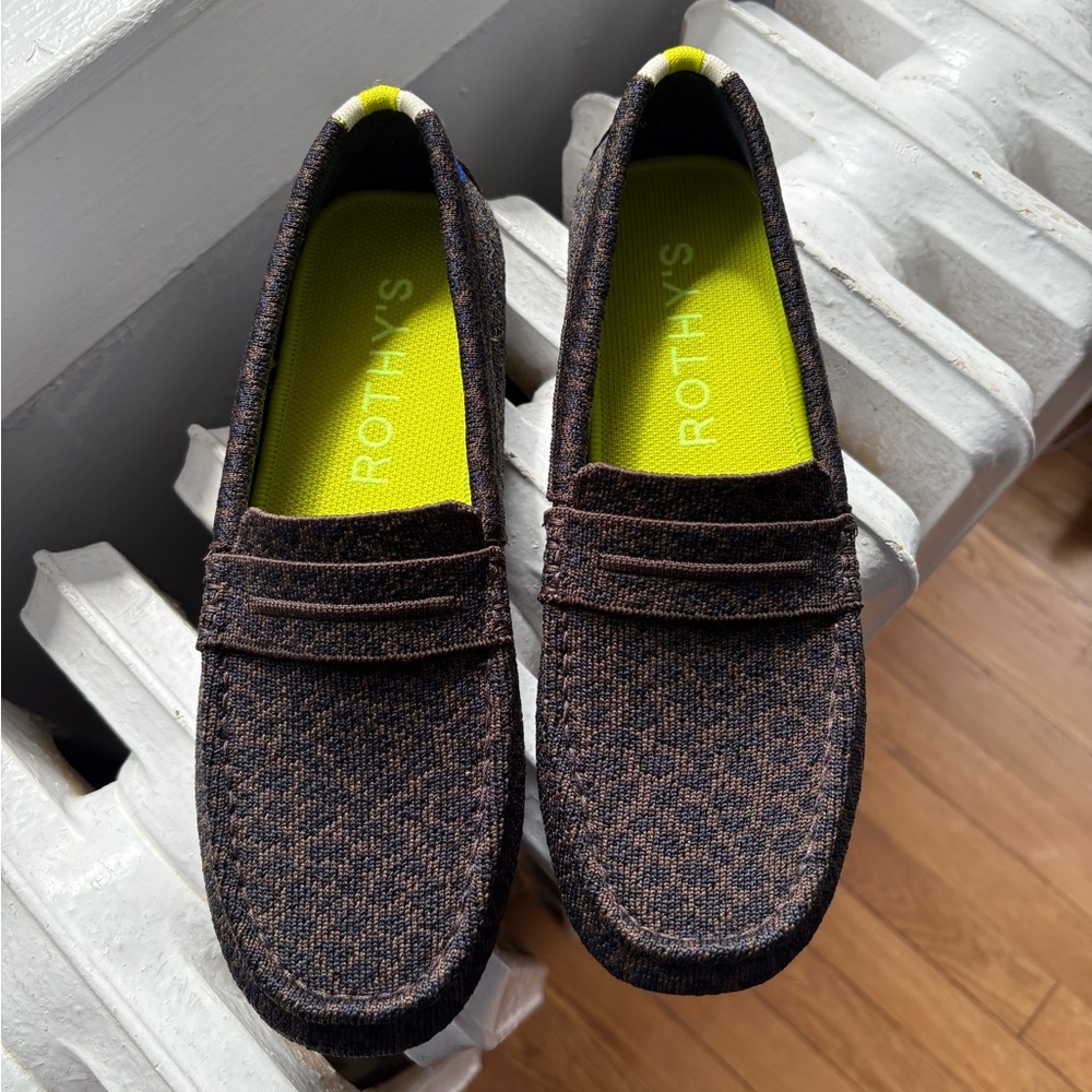 Rothy's Chocolate Spot Driver. New in box. Size 8